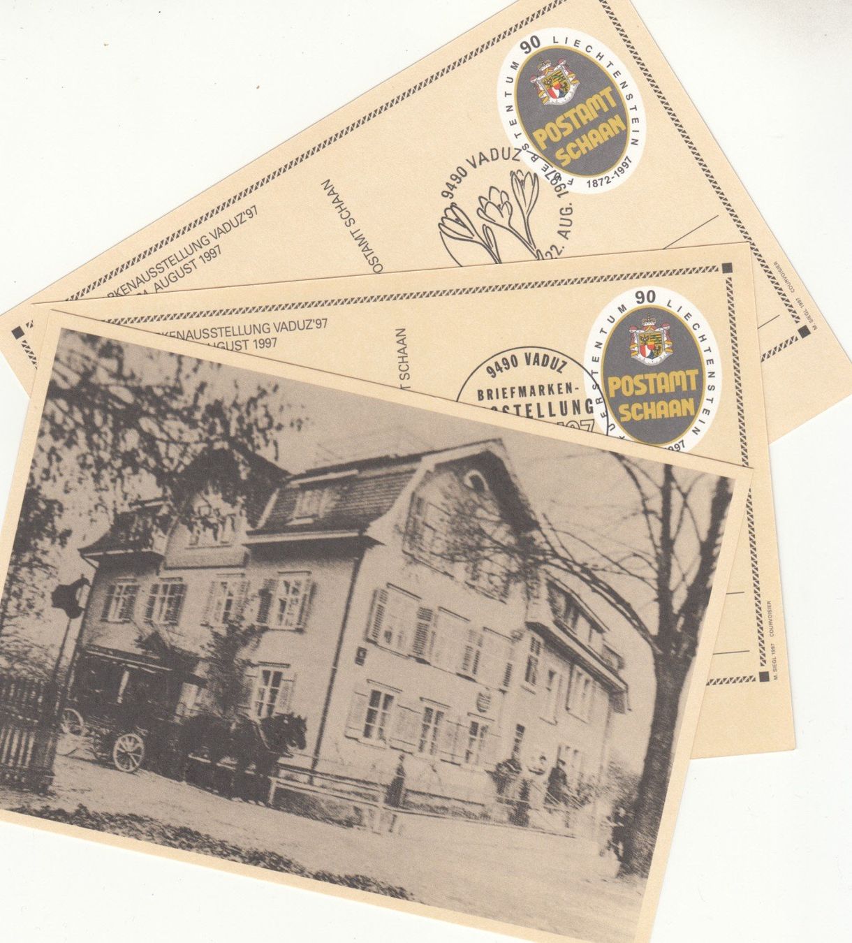 Alle Briefmarken: FL Ganzsachen LBK 104, 3 Karten – Gebraucht aus Bürglen TG von StampGraf
