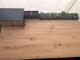 Modernes Homeoffice-/Deko-Set in Holzoptik