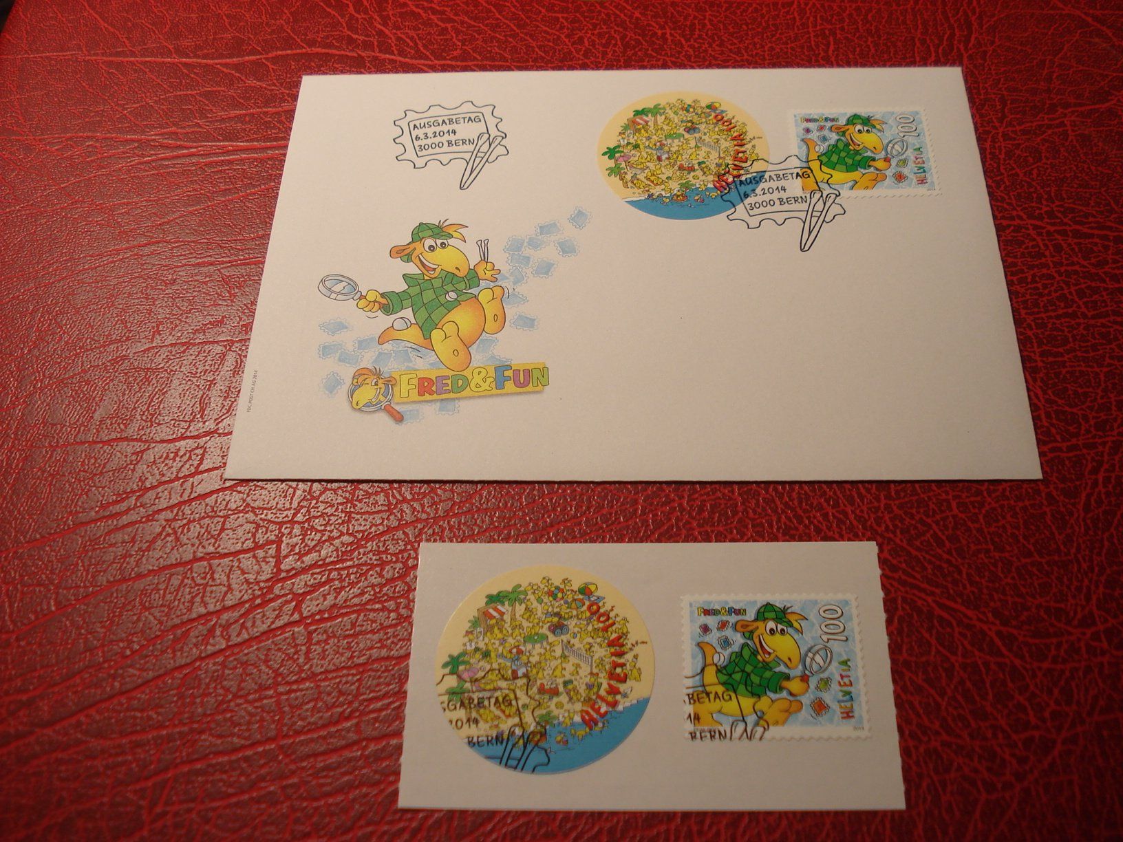 Tutti i francobolli: Satz Fred + Fun, 2014, FDC + Lose ET-o – Usato da Niederwil AG venduto da morostahu 1