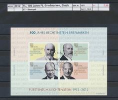 2012 FL, "100 Jahre FL - Briefmarken", Block, ET - Stempel