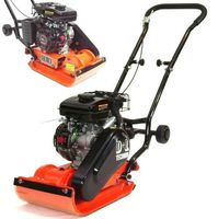 56119 - Rüttelplatte 52kg Verdichter 8kN Fahrwerk + PU-Matte