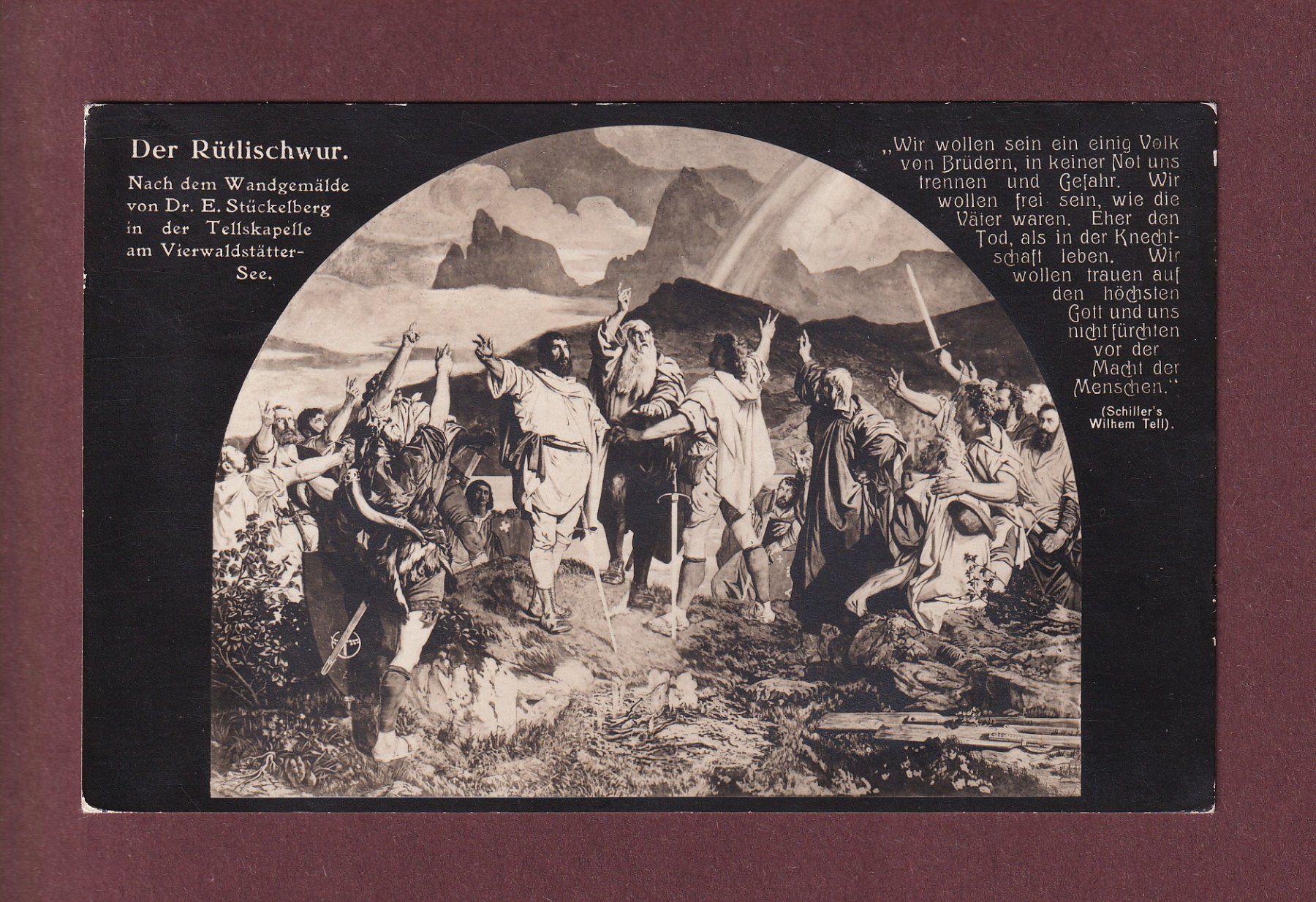 Ansichtskarten: RÜTLISCHWUR - 1924 – Gebraucht aus Pully von nicecards