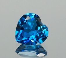 TOPAZ "London  blue" in Herzform geschliffen, 2.00ct
