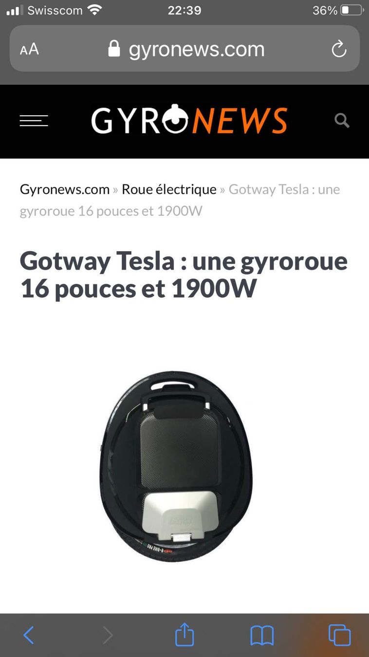 Pneumatici & Ruote complete: Gyroroue Gotway Monoroue électrique Monocycle E-roue wheel – Usato da Cointrin venduto da vrossi 9