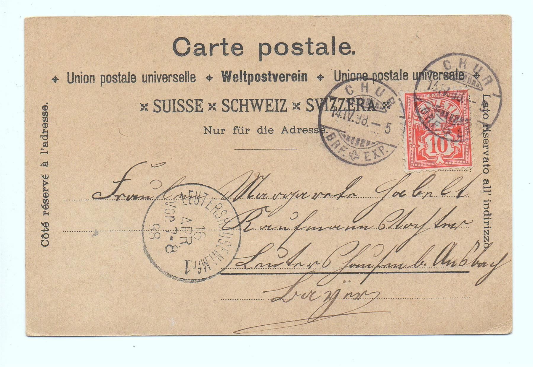Cartoline postali: LITHO Gruss aus CHUR Veltliner Knabe – Usato da Jona venduto da philajona 1