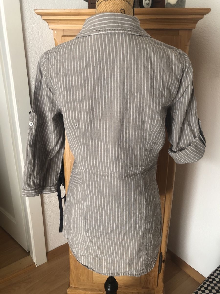 Camicette: Chemise/Tunique rayée , taille 36/38 en lin – Usato da Biel/Bienne venduto da Lianumi 4