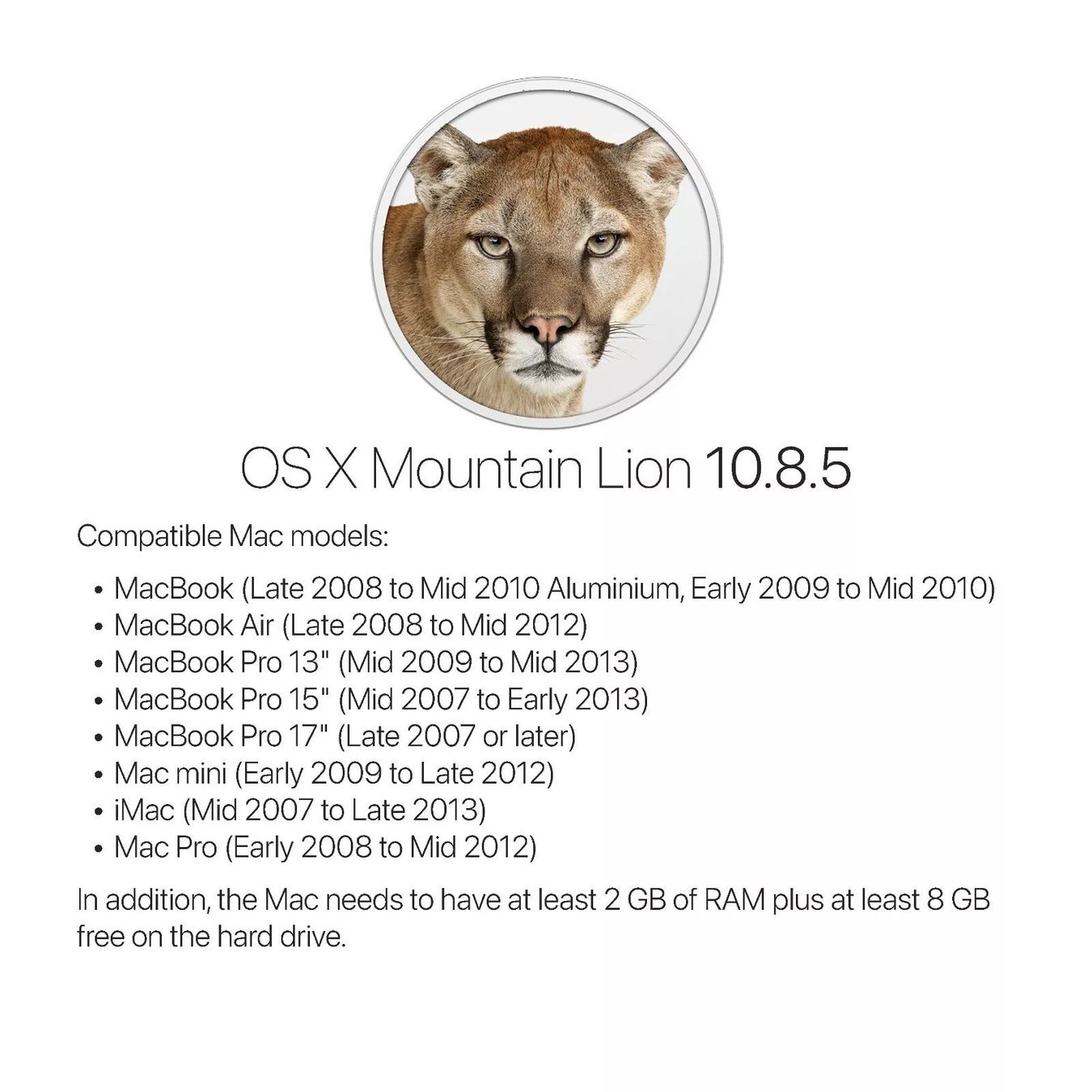 Apple Software: Apple OS X 10.8 Mountain Lion, Operating system bootable USB – Nuovo (secondo la descrizione) da Gerlafingen venduto da PC-Help-Zuchwil-GmbH 2