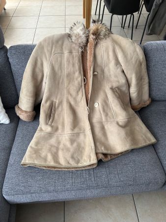 Manteau en peau lainée shearling