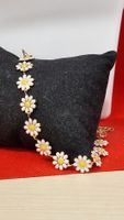Suesses Gänseblümchen Armband, Goldig, Top