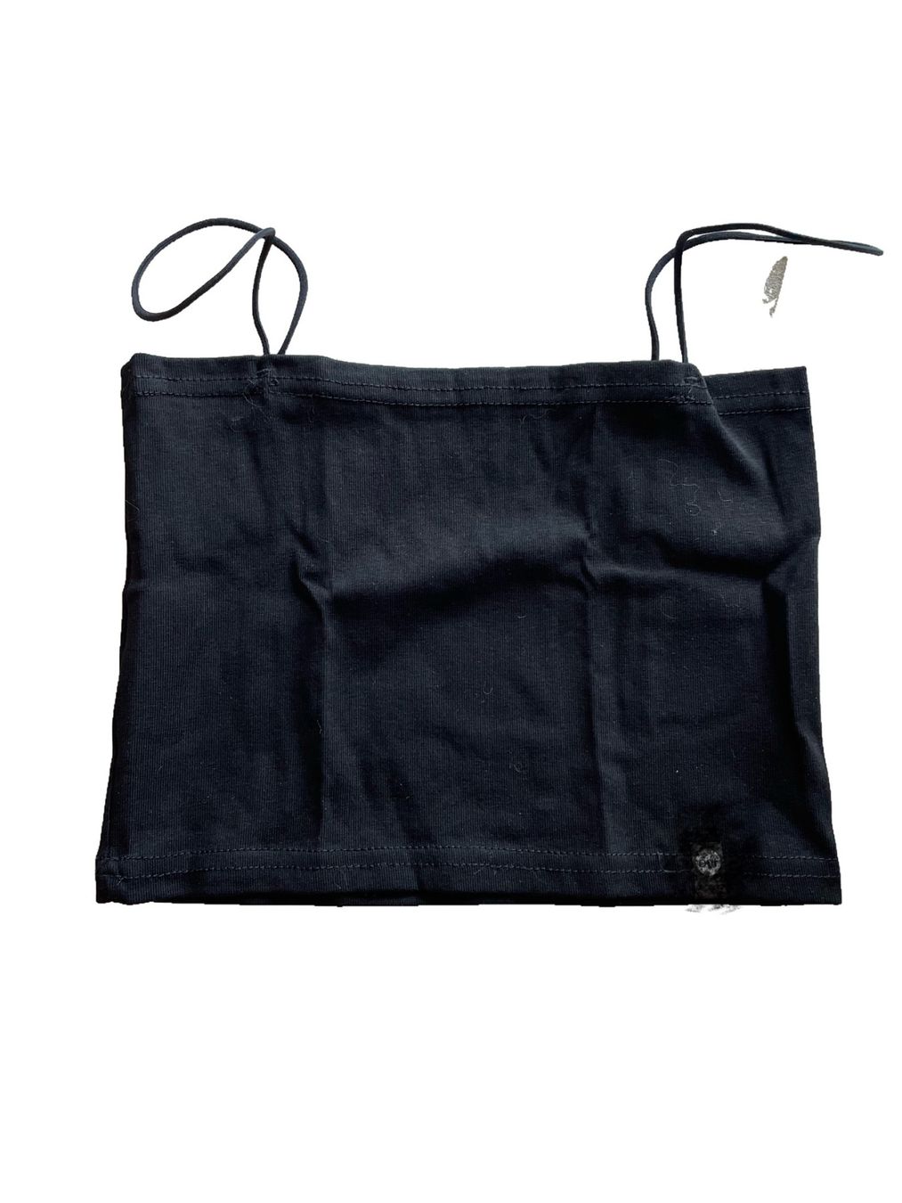 Top: Nr 78 Schwarz Baumwoll-Crop-Top Spaghetti-Träger S M Basic – Nuovo e nell'imballaggio originale da Vinelz venduto da sonnenmond77 2