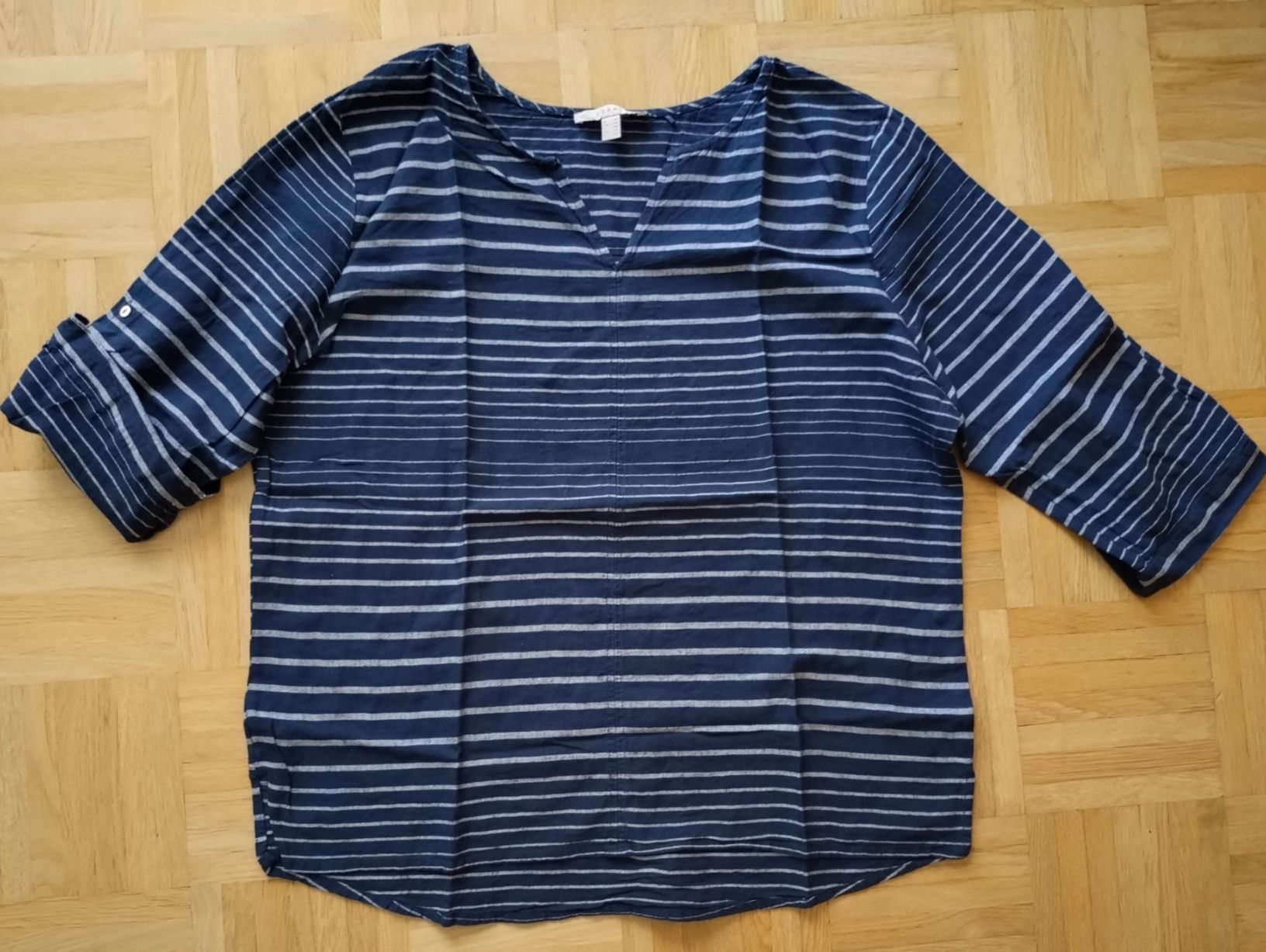 Esprit Top: Chemisier Esprit rayé bleu et blanc, taille 40 – Usato da Genève venduto da mar_2kgm