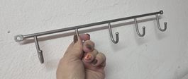 5 er Metallhaken Grau Garderobe Handtuchhalter Nr. 28