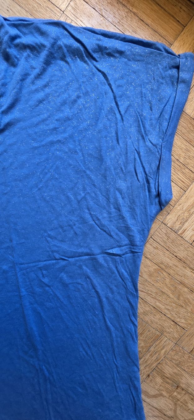 T-shirt: Tshirt bleu pailleté vol v Taille L – Usato da Yverdon-les-Bains venduto da van_dq65 4