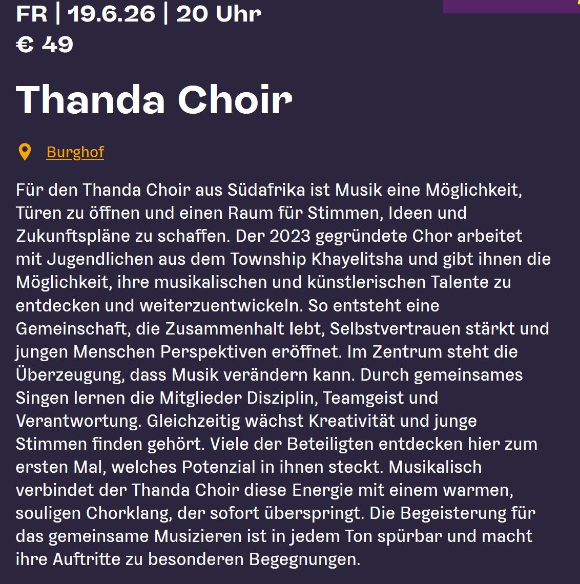 Biglietti: Thanda Chor, Lörrach, Konzert, R. 19.6.26 – Nuovo e nell'imballaggio originale da Basel venduto da Tomtom690 1