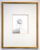 Rosenberg sign. Monogramm Zeichnung Collage Rose signiert