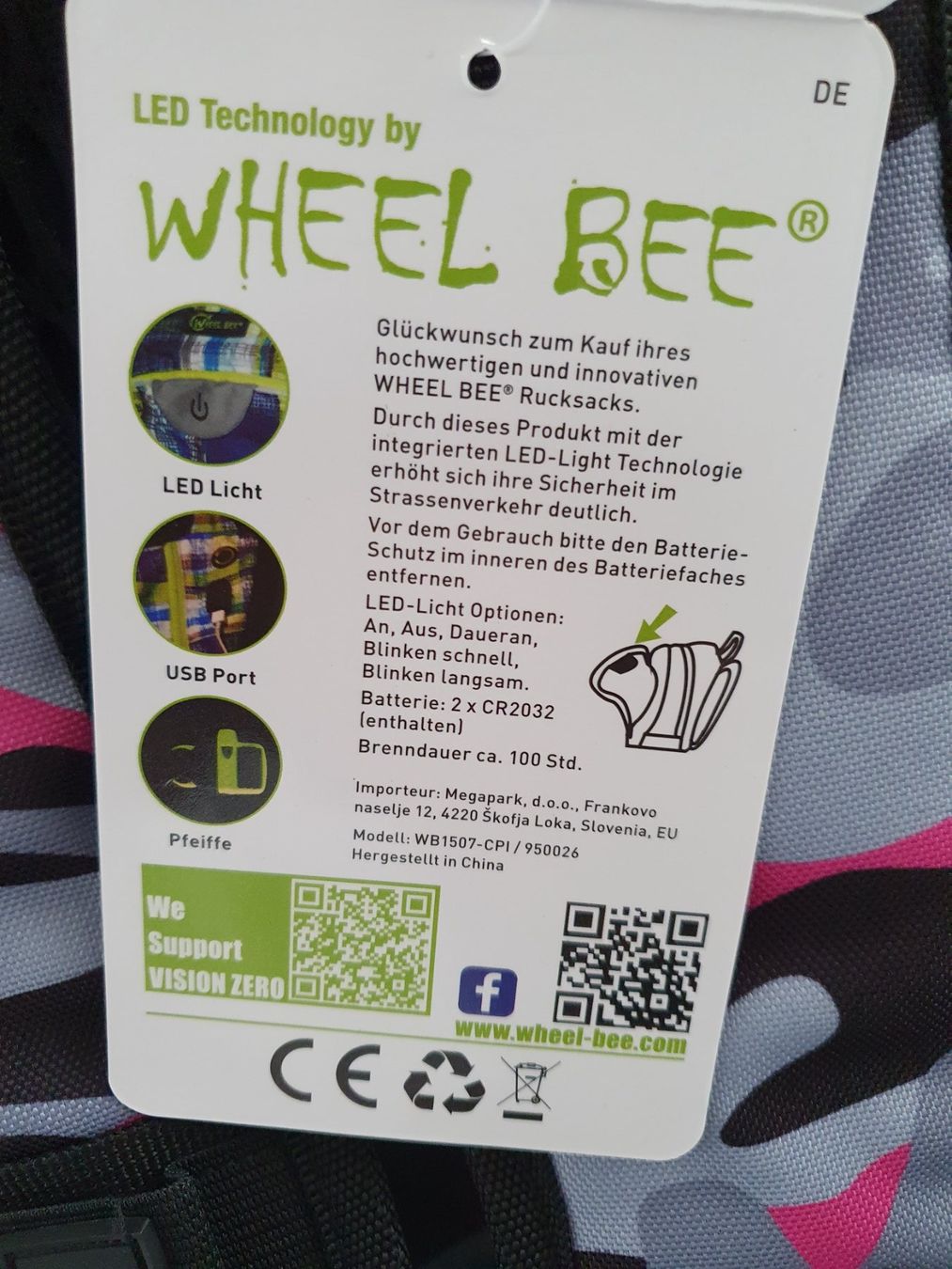 Zaini: Neu - Wheel Bee - Schulrucksack mit LED – Nuovo e nell'imballaggio originale da Dagmersellen venduto da Jarsetz_Restposten 4
