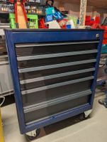 Werkzeugwagen blau 6 Schubladen abschliessbar mit Rollen