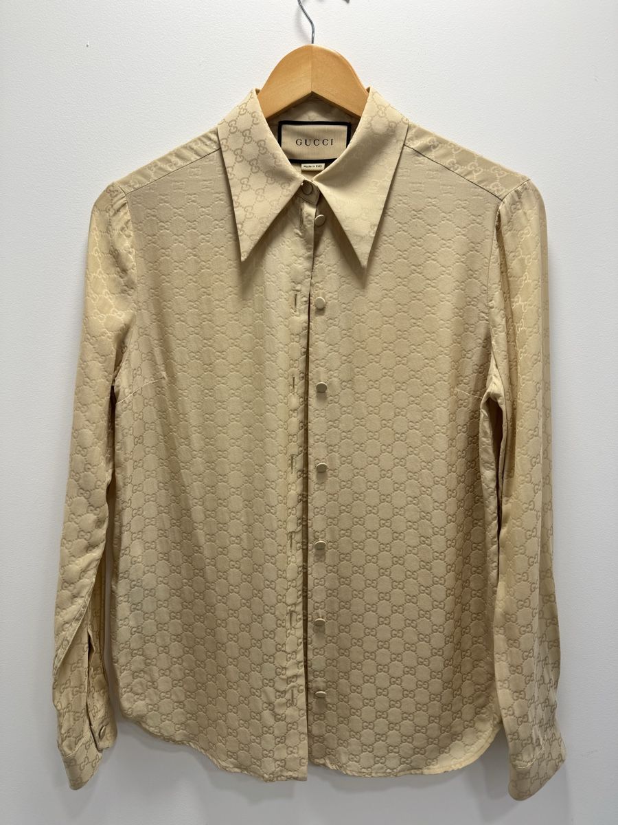 Gucci Blusen: Blouse Gucci GG pattern beige size 38, new! – Neu (gemäss Beschreibung) aus Thonex von Lux_brands01 2