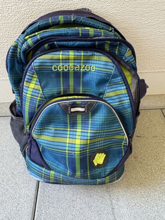 Coocazoo Rucksack kariert mit Regenhülle - gebraucht