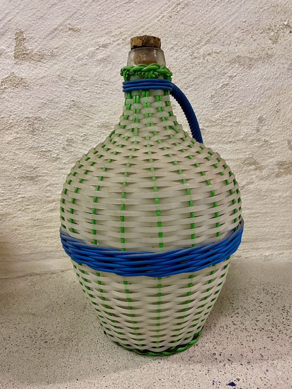 Bottiglie: Dame Jeanne, 10L, Mostflasche / Weinflasche im Korb – Usato da Bern venduto da Tjaggy