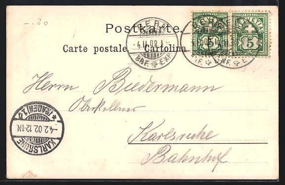 Cartoline postali: Litho Bern, Ortsansicht, Besucher am Sch – Usato da Berlin venduto da bartko-reher 1