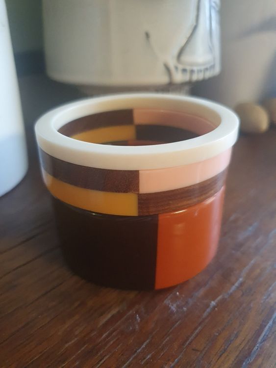 Bracelet Vintage En Résine Rouge Années 60 - Style Bakélite - Occasion En Très Bon état