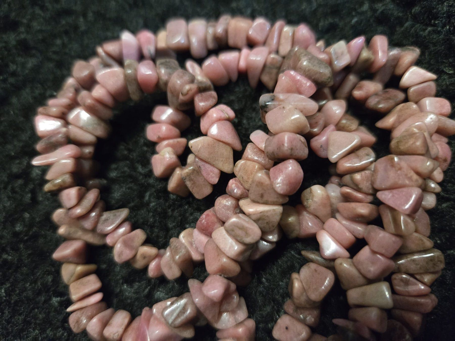 Catenine: Rhodonit Kette, wunderschöne Farben, neuwertig! – Nuovo (secondo la descrizione) da Rheinsulz venduto da Gilea 3