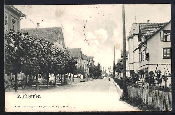 Cartoline postali: St. Margrethen, Strassenpartie mit Wohnh – Usato da Berlin venduto da bartko-reher