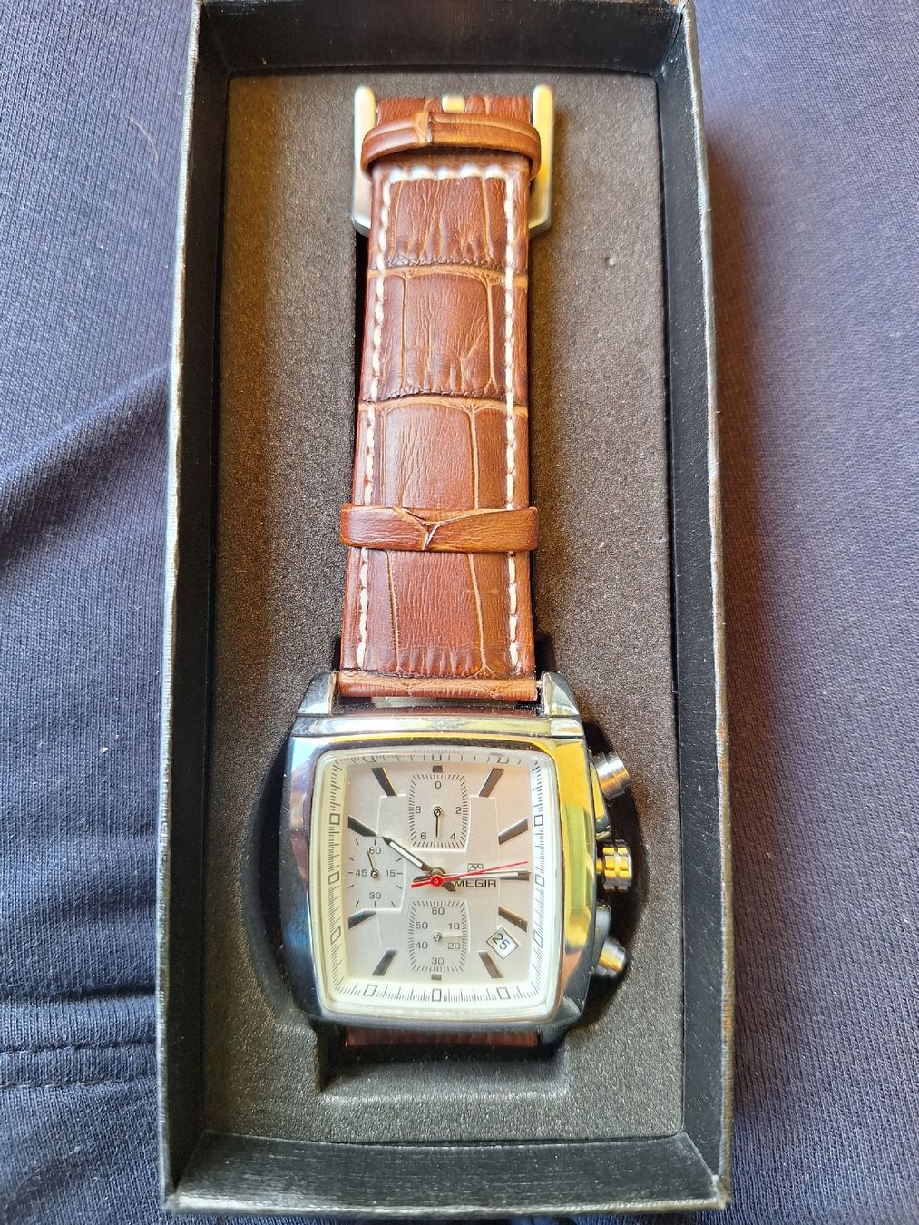 Uhren: Herrenuhr Megir Chronograph Lederarmband – Neu (gemäss Beschreibung) aus Münchenbuchsee von Salezm 1