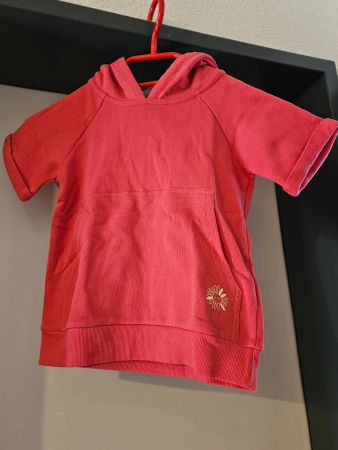 Neu: Naturaline Kapuzensweatshirt kurzarm - rosa - Gr.104