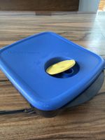 Tupperware Behälter 600 ml mit Deckel, blau/dunkelblau