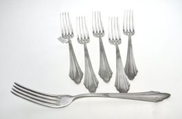 6 WMF 900 Fächer Menugabeln versilbert (GM 2A)