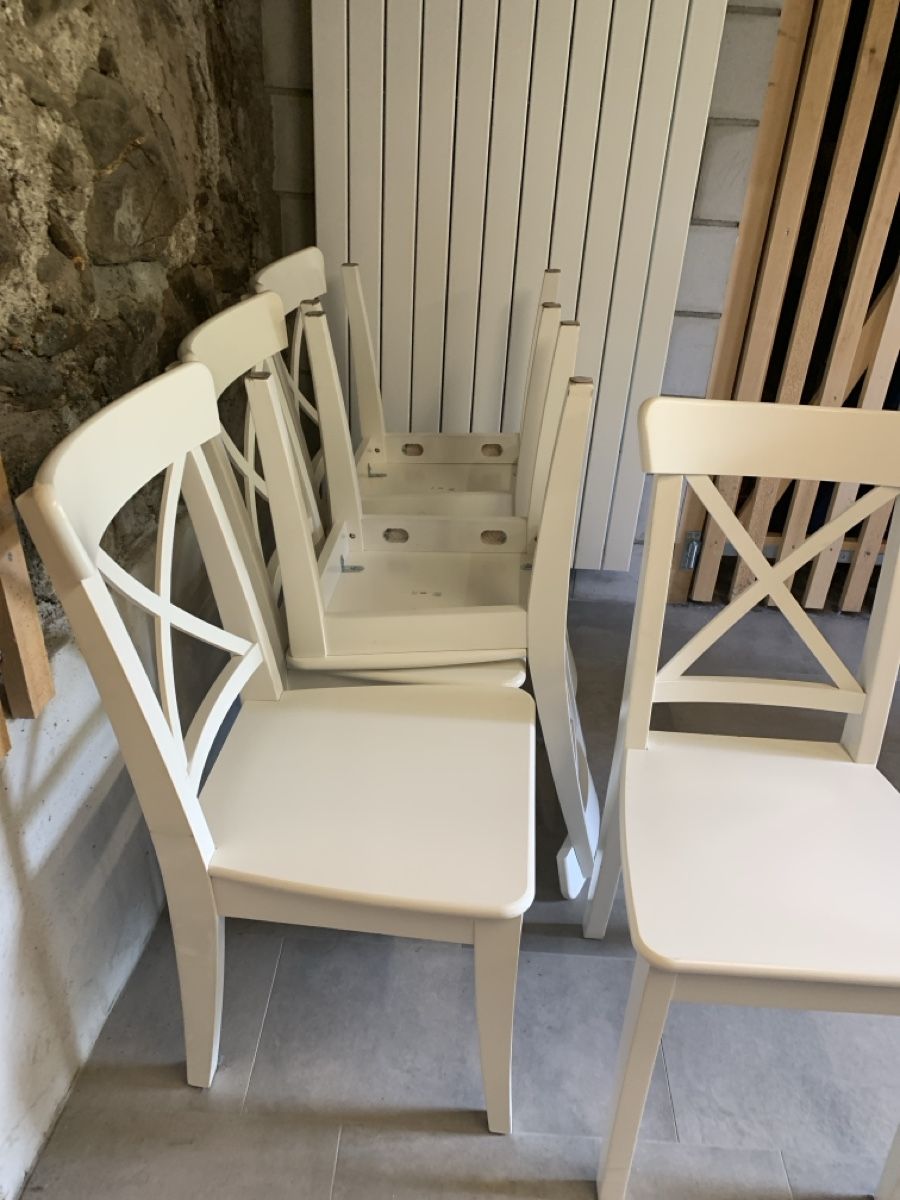 Ikea Stühle: Stuhl weiss von IKEA Ingolf  – Gebraucht aus Turbach von mel_q2ry