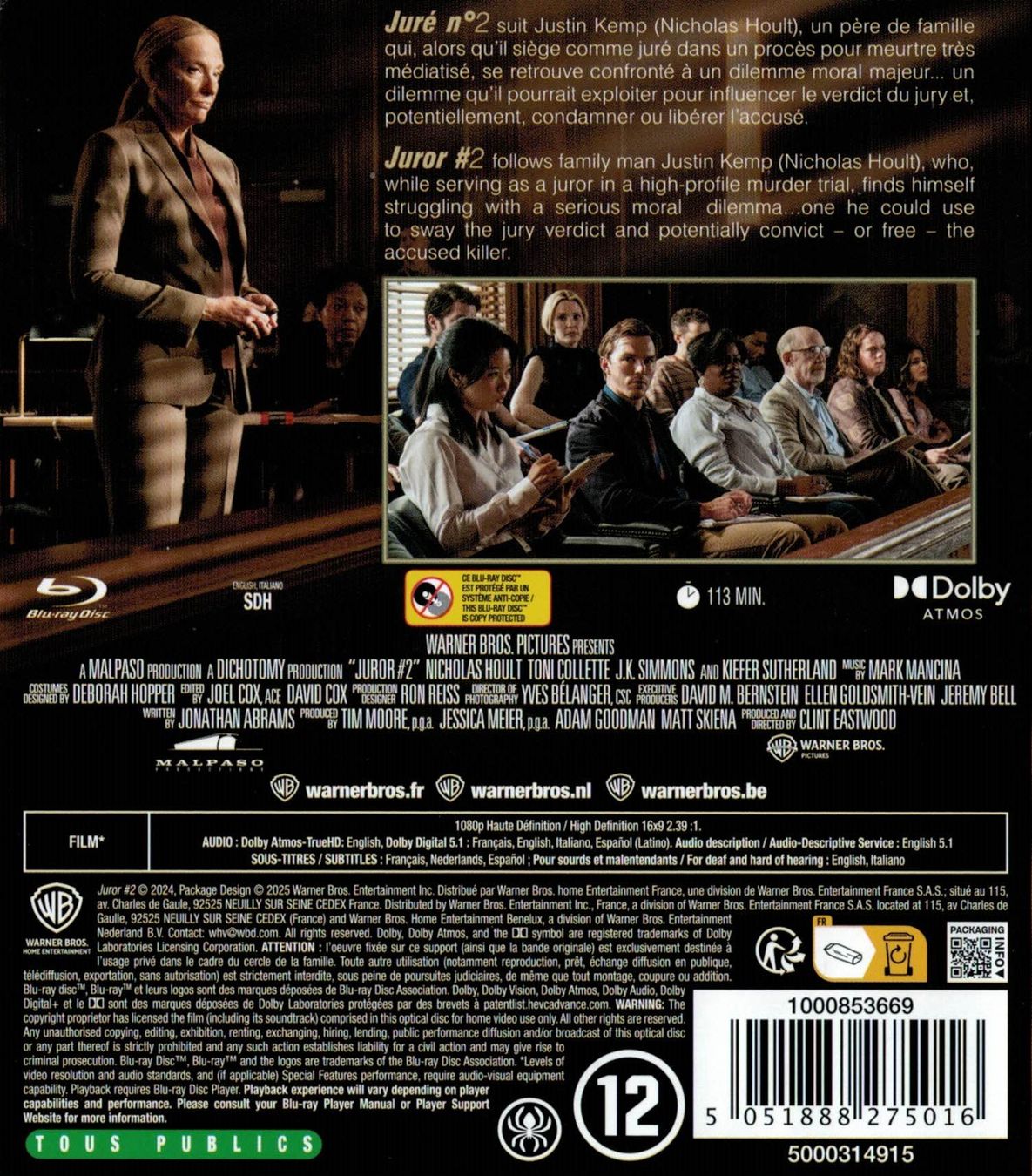 Tutti i DVDs: JURÉ N°2 (JUROR #2) – Nuovo (secondo la descrizione) da Bursins venduto da Adabel 1