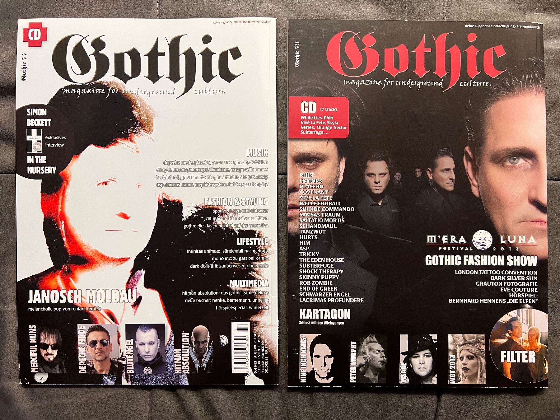 Riviste & Magazine: Gothic Magazin 77 und 79 – Usato da Zürich venduto da rigani 1