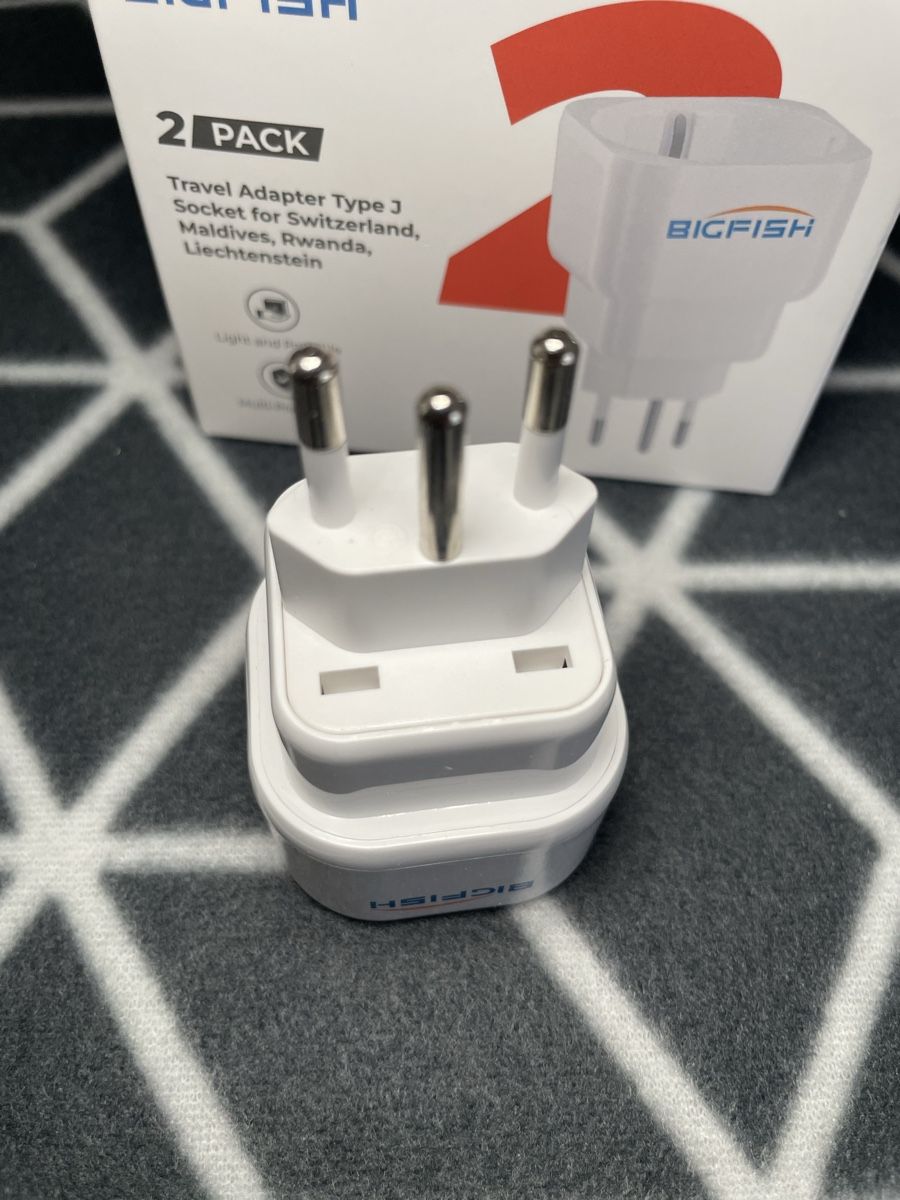 Laufwerke & Adapter: BIGFISH Reiseadapter Typ J 2er Pack  – Neu und originalverpackt aus Rheineck von cha_p9qy 6