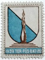 Soldatenmarken 2.WK, Ter Füsilier Bat 182, Wi Ter 377