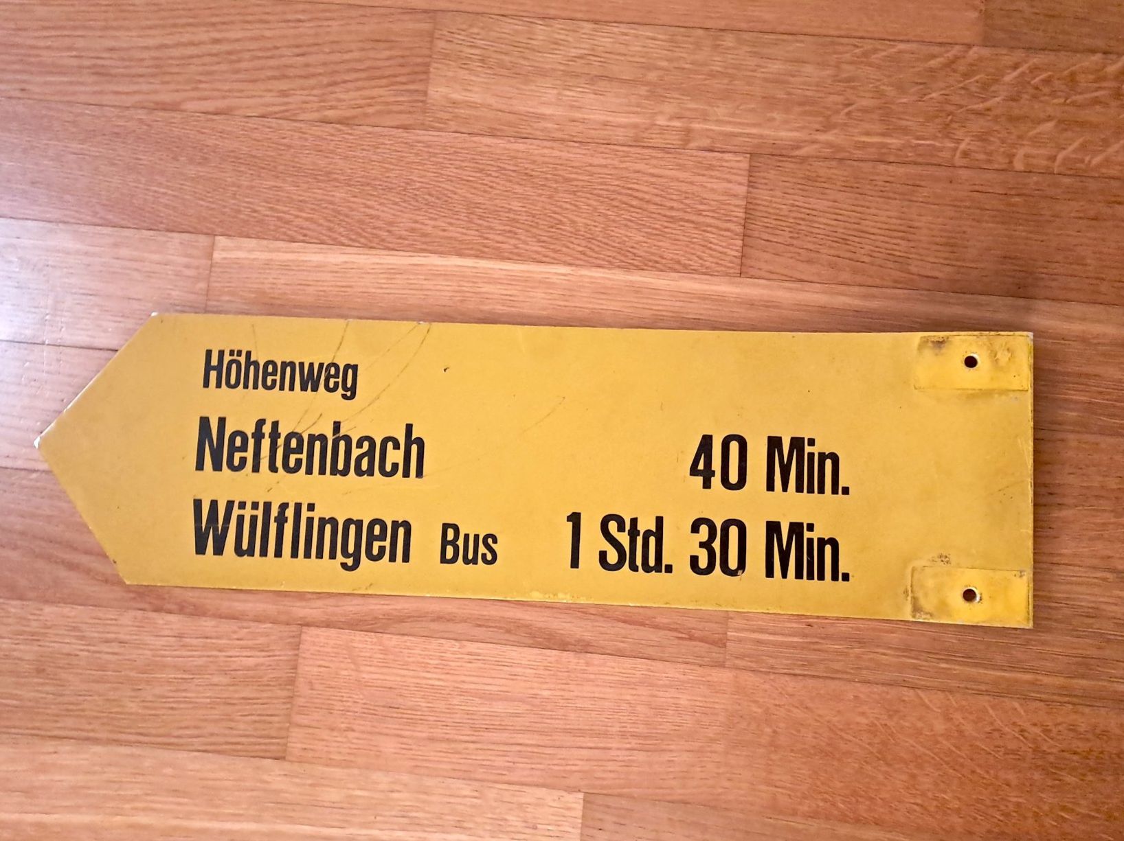 Insegne: alter original Wanderwegweiser – Usato da Winterthur venduto da Panam1