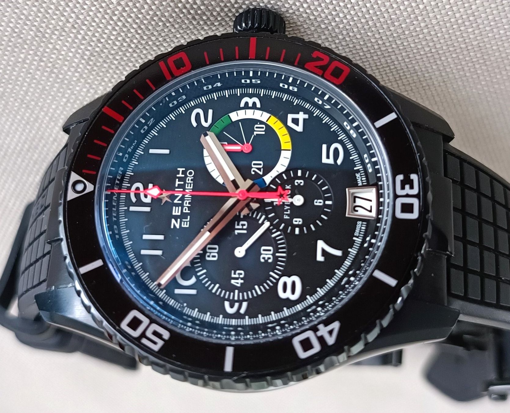 Zenith Orologi: Zenith El Primero Stratos Flyback Rainbow Limited Edition – Nuovo (secondo la descrizione) da Sierre venduto da imaginations 4