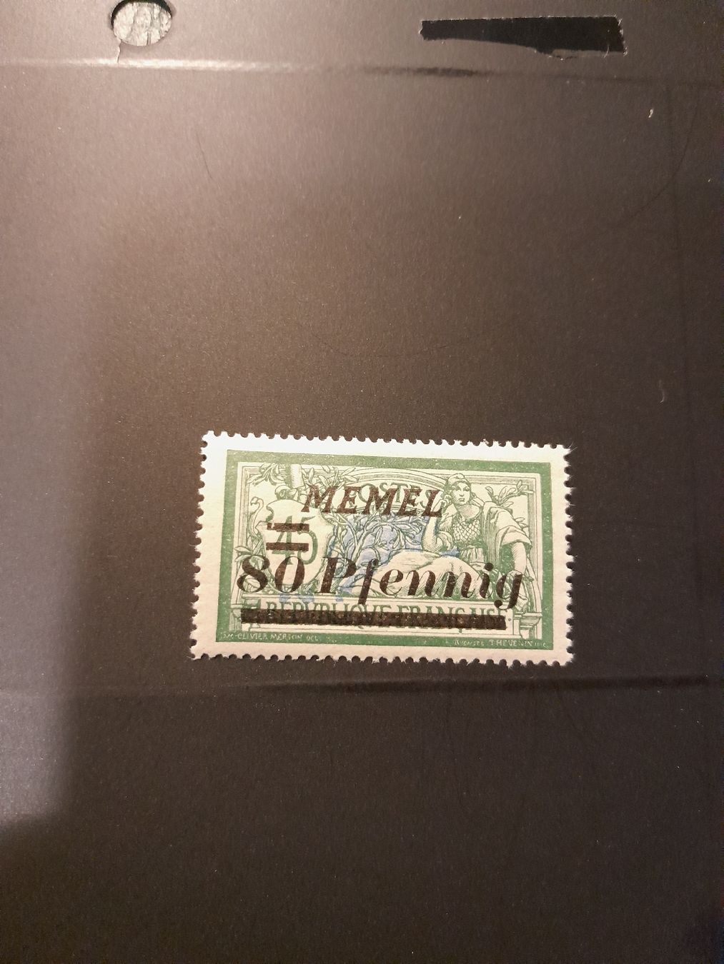 Tous les timbres: Timbre rare Memel 80 Pfennig. Edition originale! – Neuf (Voir description) à Marly par globetrotter1723