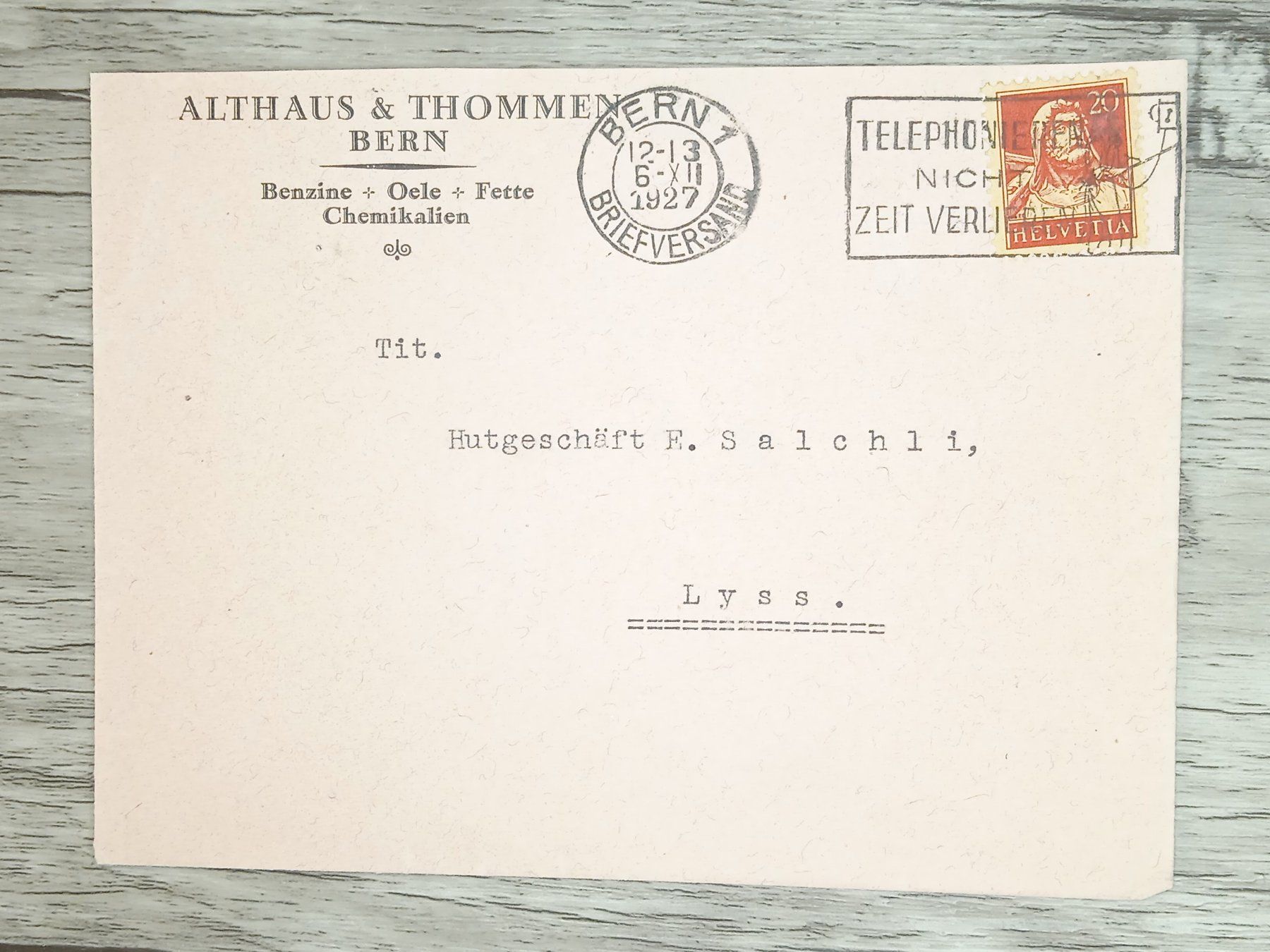 Tutti i francobolli: TR20 Enveloppe + Timbre Suisse 1927 – Usato da Cousset venduto da Patrick_Collections