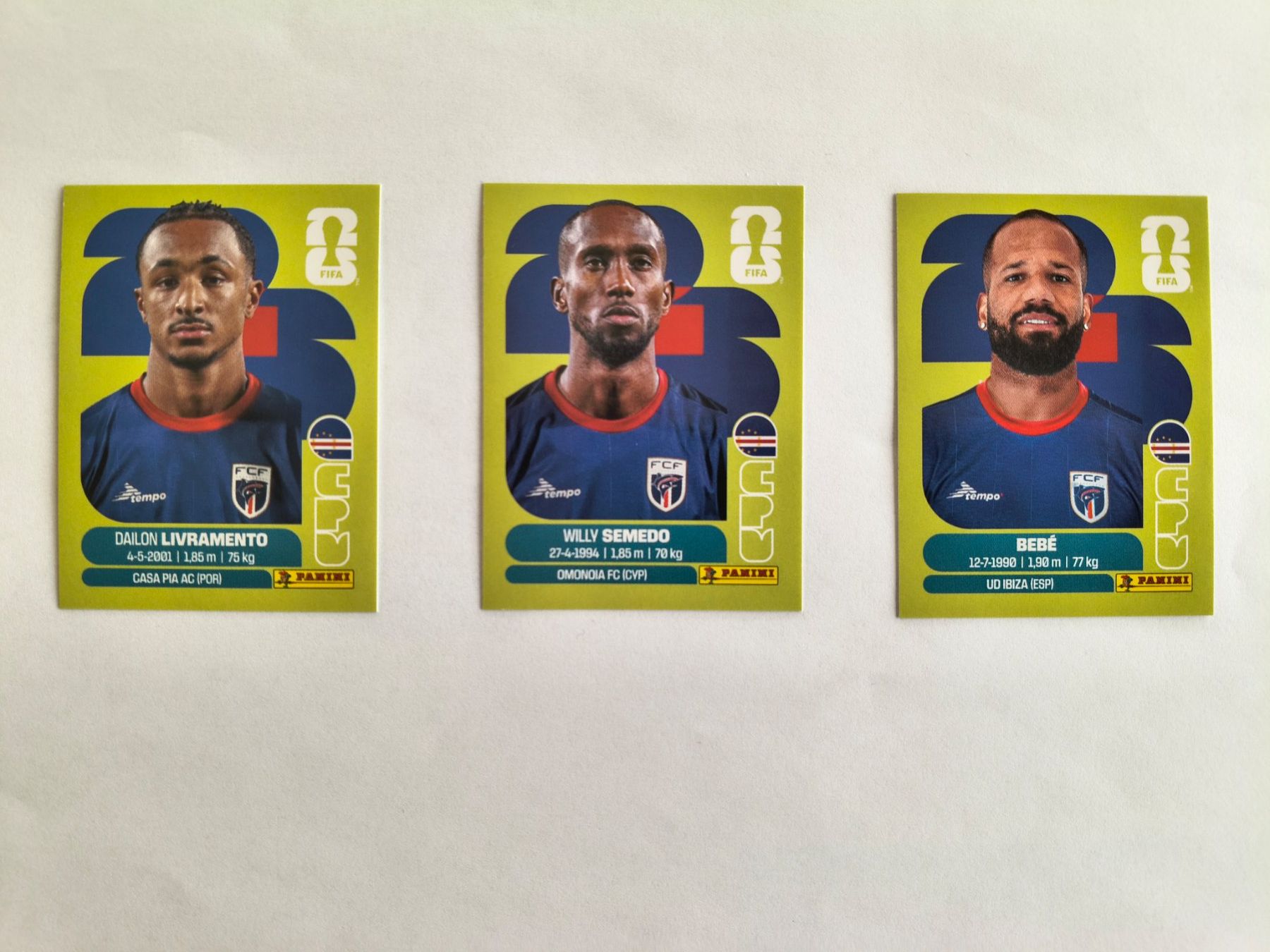 Panini Cartes à collectionner: W Cup 2026 Cap-Vert N°18, 19, 20 – Neuf (Voir description) à Fontainemelon par cathare67