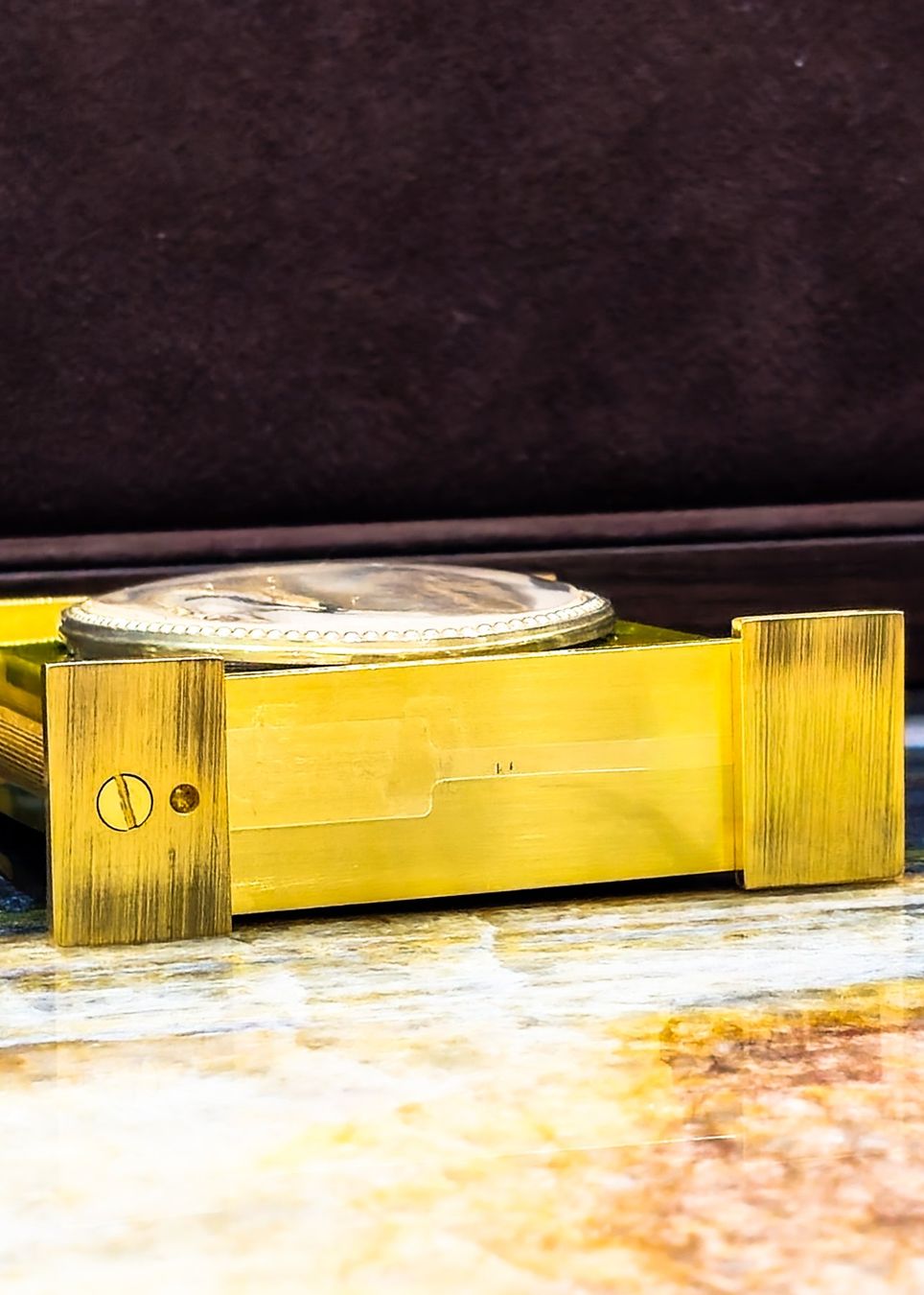 Jaeger-Lecoultre Wecker: Jaeger Le-Coultre Tischwecker mit grünem Jade – Gebraucht aus Lugano von R.Riccardo 5