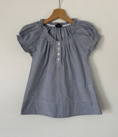 GANT Mädchen Bluse Gr. L 134/140cm 9-10 Jahre Blau Kariert
