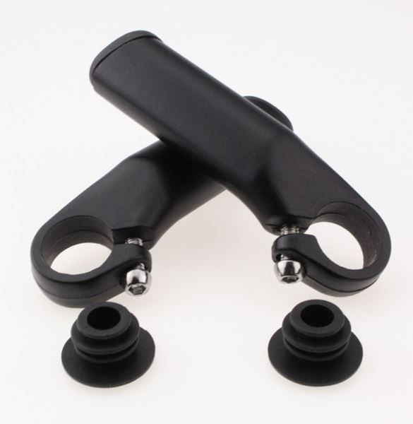 ETC Barends Lenkerhörnchen Ski-Design – 110 Mm, Schwarz, Aus Aluminium, Für 22,2 Mm Lenker, Zusätzliche Griffposition