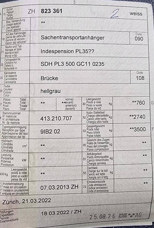 Rimorchi: 3,5 T Anhänger mit Rampe  – Usato da Biel-Benken BL venduto da bmw_9wqg 4