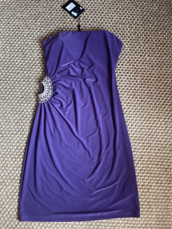 Bustier Party Mini Abendkleid Silvester  Strass Gr.14 Neu