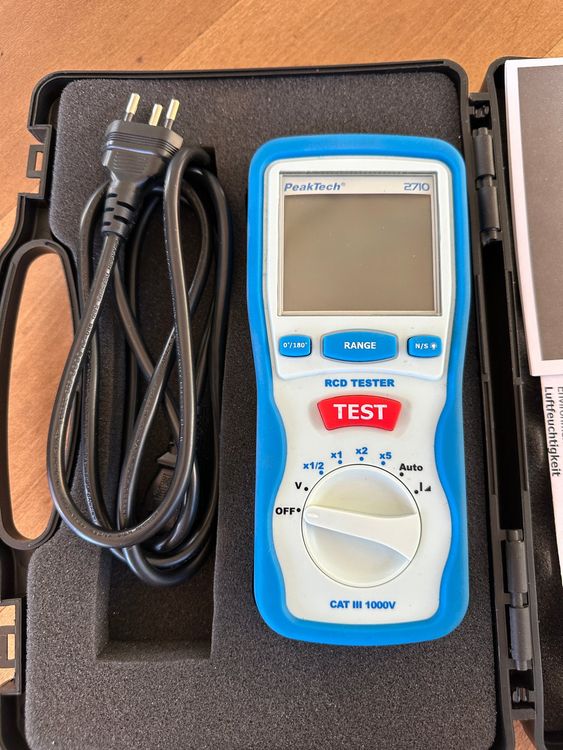 Digitaler RCD Tester FI Schutzschalter - 240V AC Sicherheitstestgerät