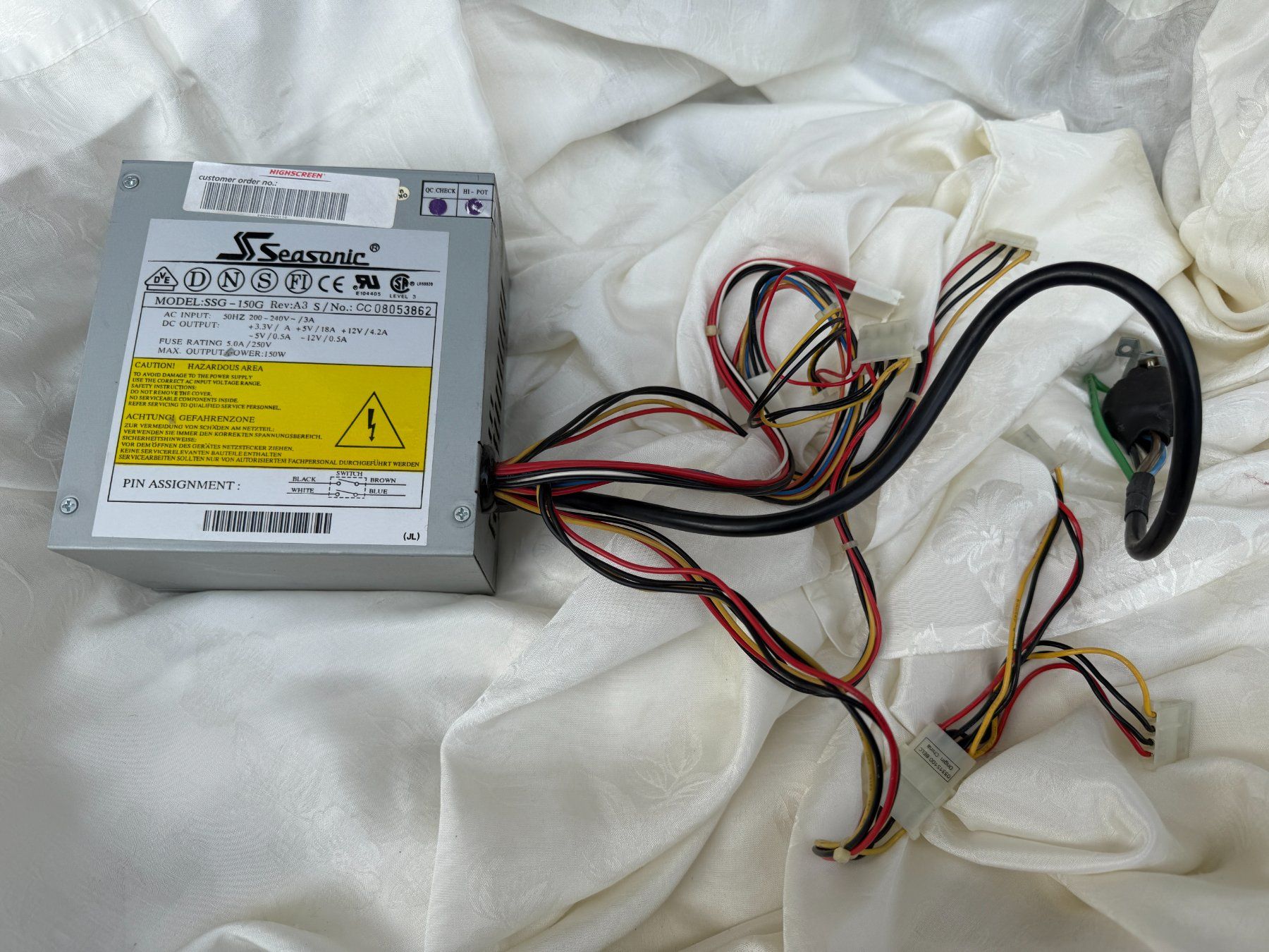 Seasonic PC: Seasonic SSG-150G Computer-Netzteil – Usato da Vacallo venduto da cri_229f