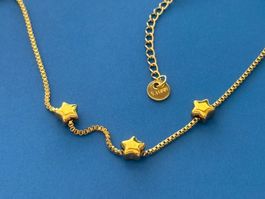 Luxus Elegante Edelsthal Kette Farbe : Gold